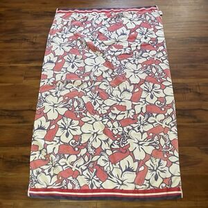 Vineyard‎ Vines x Target Beach Towel Hibiscus Floral Whale Red Blue Beach Swim